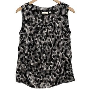 Studio Works Gray & Black Leopard Tank Small